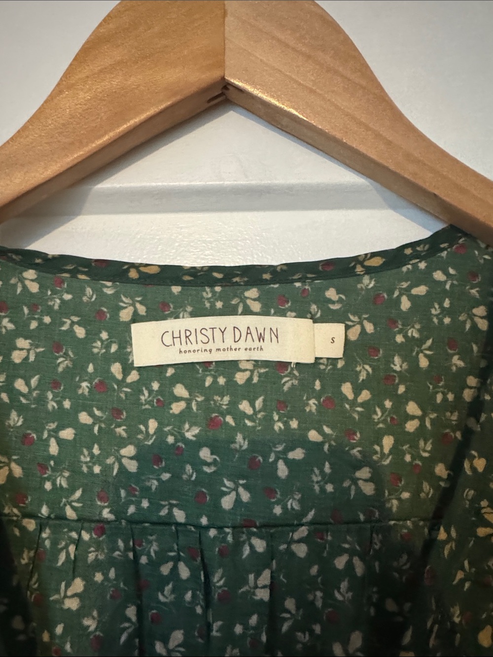 Christy Dawn Dark Green Floral Maxi Dress - Picture 2 of 3